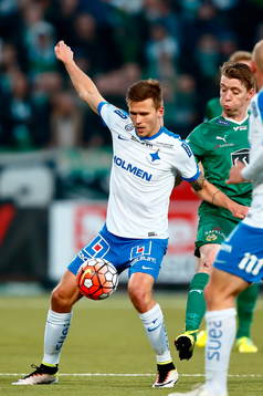 Norrköpings Arnor Ingvi Traustason och Hammarbys Birkir