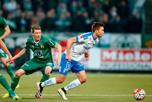 Norrköpings Arnor Ingvi Traustason och Hammarbys Birkir