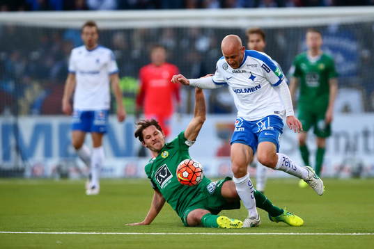 Hammarbys Philip Haglund  och Norrköpings Daniel Sjölund