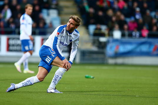 Norrköpings Christoffer Nyman i situationen som ska ge