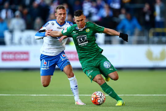 Norrköpings Linus Wahlqvist och Hammarbys Alexssander
