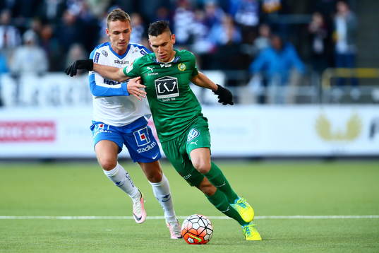 Norrköpings Linus Wahlqvist och Hammarbys Alexssander