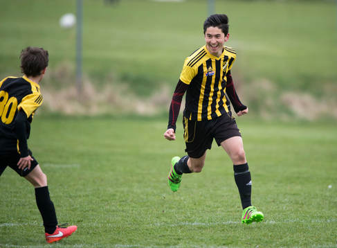 Fida Haidari har gjort 1-0 till IFK Hässleholm i matchen i