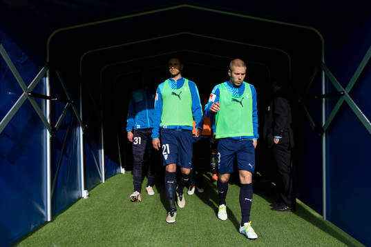 Malmö FFs Kari Arnason och Anton Tinnerholm