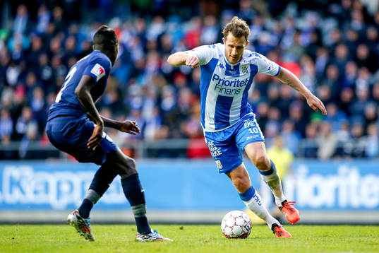 IFK Göteborgs Tobias Hysén och Malmö FFs Pa Konate