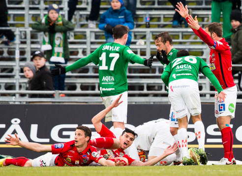 Falkenbergs spelare vill ha straff