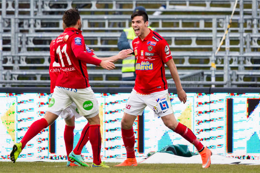 Falkenbergs Zlatan Krizanovic (h) jublar