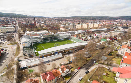 Norrporten Arena innan fotbollsmatchen i Allsvenskan mellan