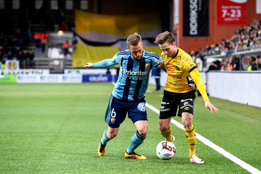 Djurgårdens Alexander Faltsetas och Elfsborgs Adam