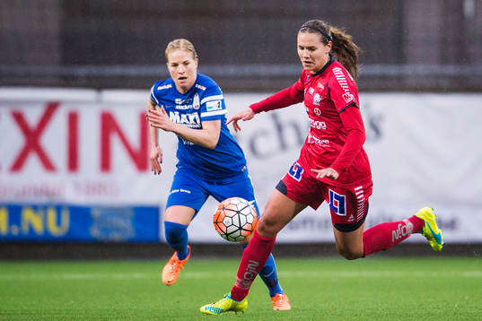 Linköpings Emma Lennartsson och Eskilstunas Annica Svensson