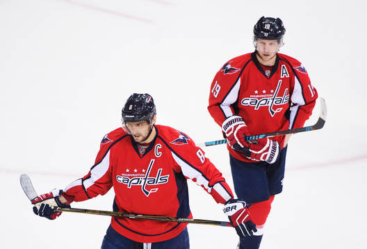 Washingtons Alexander Ovechkin och Nicklas Bäckström