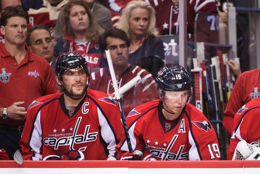 Washingtons Alexander Ovechkin och Nicklas Bäckström