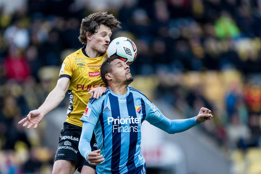 Elfsborgs Jörgen Horn och Djurgårdens Mathias Ranegie