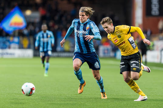 Djurgårdens Tim Björkström och Elfsborgs Adam Lundqvist