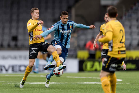 Elfsborgs Viktor Claesson och Djurgårdens Mathias Ranegie