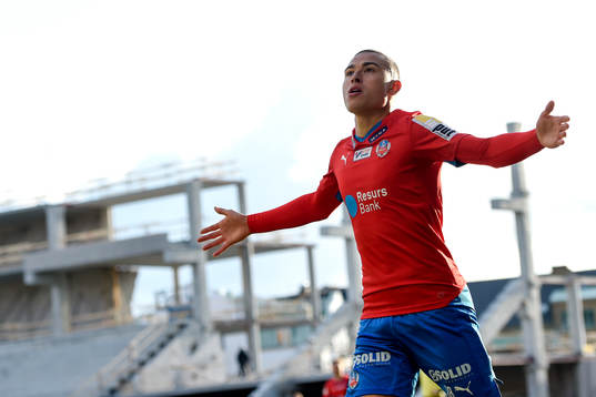 Helsingborgs Jordan Larsson jublar