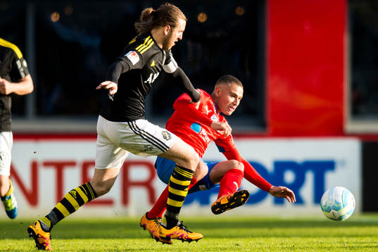 s Nils-Eric Johansson och Helsingborgs Jordan Larsson