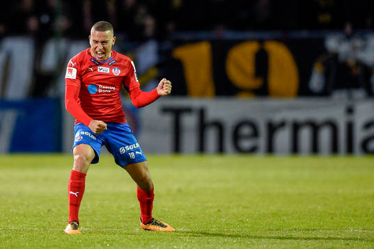 Helsingborgs Jordan Larsson jublar