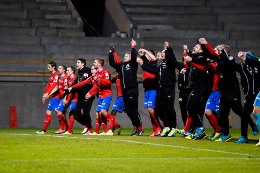 Helsingborgs spelare jublar