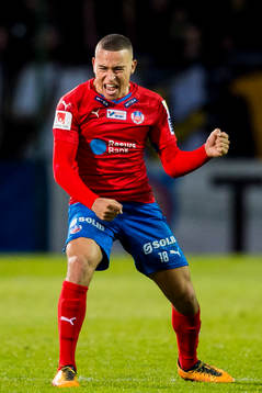 Helsingborgs Jordan Larsson jublar