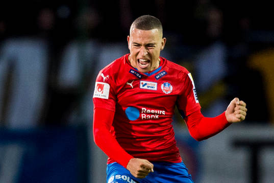 Helsingborgs Jordan Larsson jublar