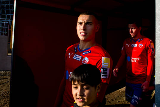 Helsingborgs Jordan Larsson och Darijan Bojanić gör entré