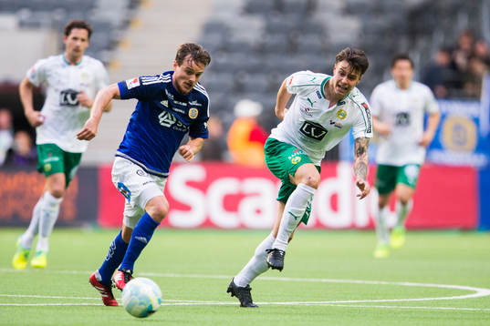 Sundsvalls Eric Larsson och Hammarbys Melker Hallberg