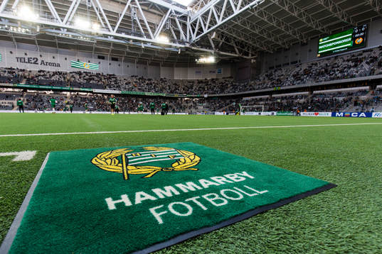 Generell vy över Tele2 Arena innan fotbollsmatchen i
