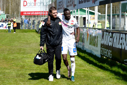 Dalkurds Omar Jagne får utgå pga skada