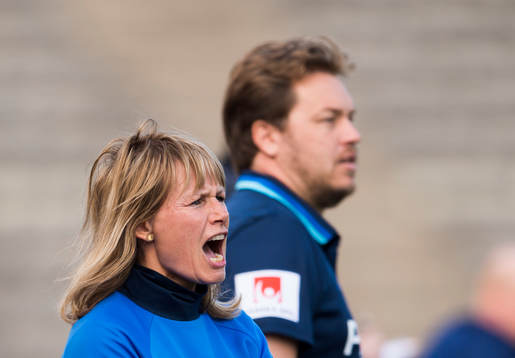 Djurgårdens tränare Yvonne Ekroth och assisterande