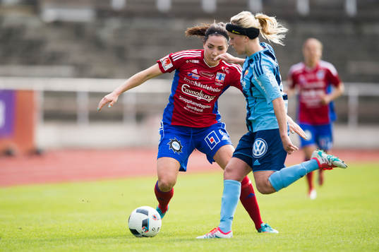 Vittsjös Clara Markstedt och Djurgårdens Annika Kukkonen