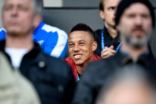 Malmö FFs Tobias Sana på läktaren