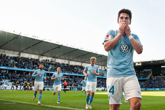 Malmö FFs Vidar Örn Kjartansson jublar