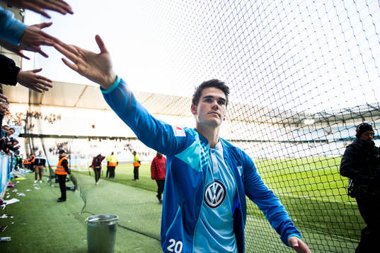 Malmö FFs tremålsskytt Vidar Örn Kjartansson tackar