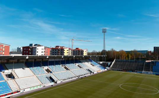 Östgötaporten redo för fotbollsmatchen i Allsvenskan