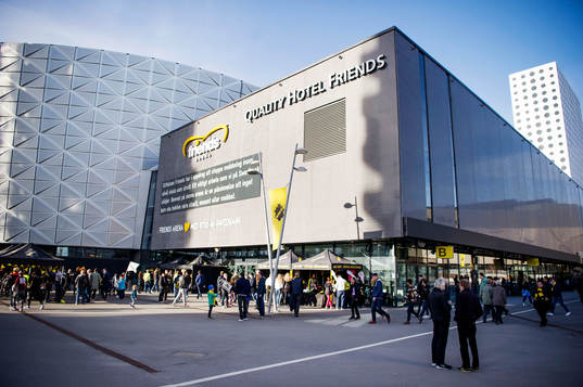 Exteriör vy av Friends Arena