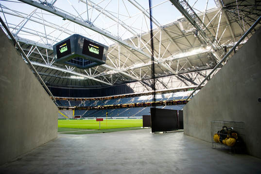 Vy av planen på Friends arena
