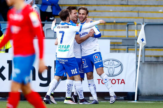 Norrköpings Christoffer Nyman jublar