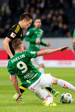 s Haukur Heidar Hauksson och Jönköpings Tommy Thelin i