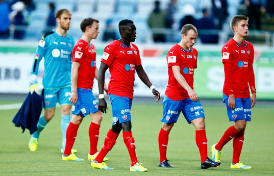 Helsingborgs  spelare deppar