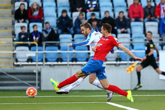 Norrköpings Christoffer Nyman gör mål 1-0