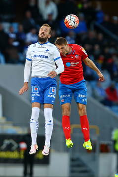 Norrköpings Emir Kujovic och Helsingborgs Frederik Helstrup
