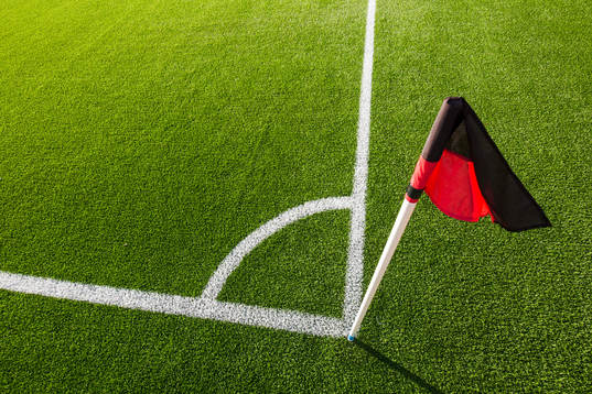 En hörnflagga på Grimsta IP