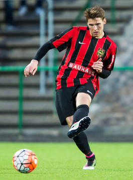 Brommapojkarnas Joel Löw i aktion