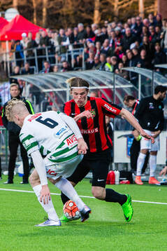 Brommapojkarnas Viktor Gyökeres och Västerås Simon