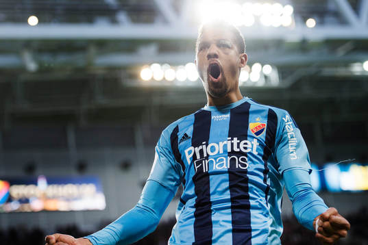 Djurgårdens Mathias Ranegie jublar