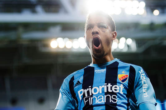 Djurgårdens Mathias Ranegie jublar