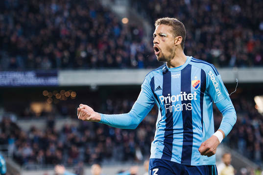 Djurgårdens Mathias Ranegie jublar