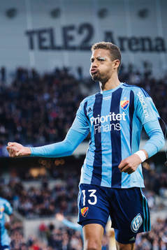 Djurgårdens Mathias Ranegie jublar