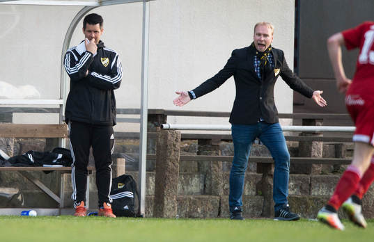 IFK Hässleholms tränarduo Daniel Nilsson och Fredrik
